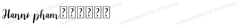 Hanni pham字体转换